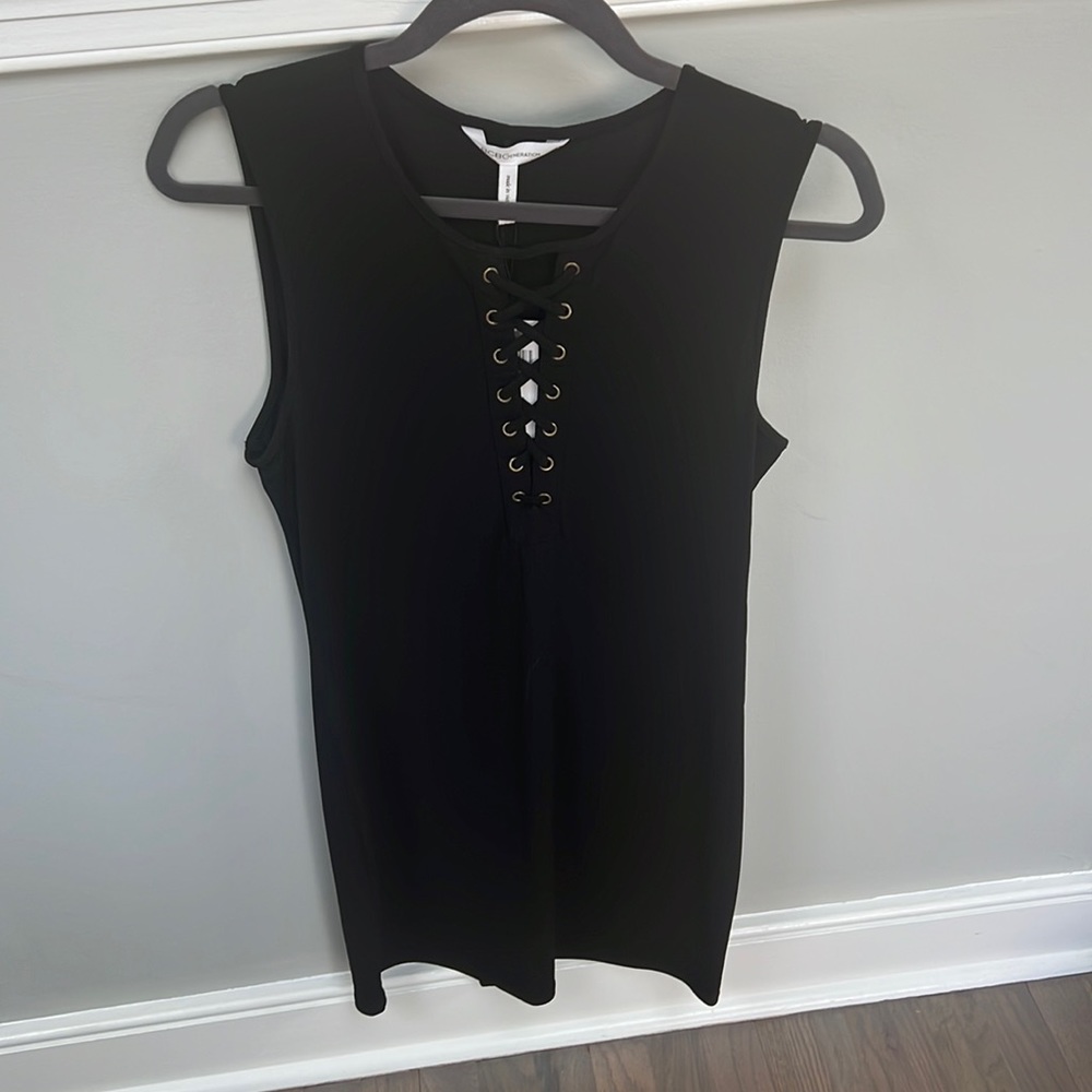 NWT BCBG lace up mini dress